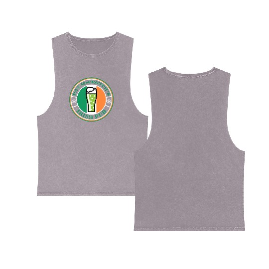 Pat Mccrotch'S Irish Pub Green Beer St Patric Day Double Sided Mineral Wash Tank Tops