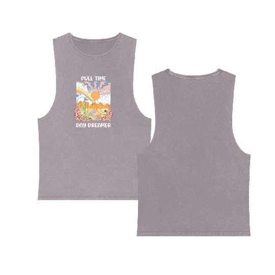Full Time Day Dreamer Double Sided Mineral Wash Tank Tops