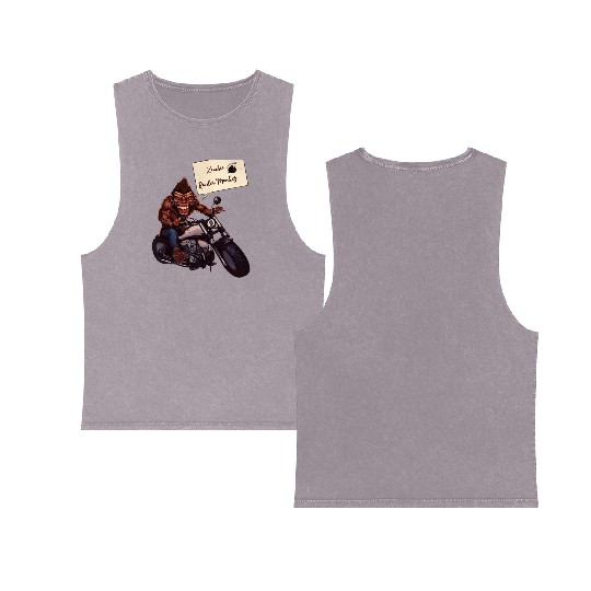 zombie Raider Monkey Double Sided Mineral Wash Tank Tops