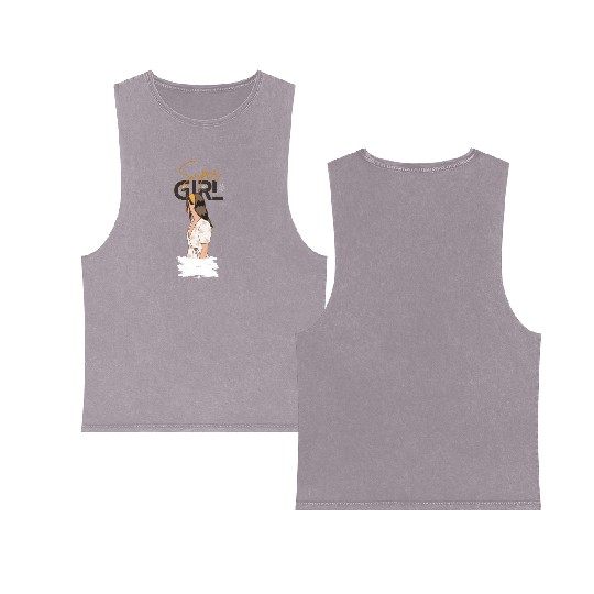 SUPER GIRL Double Sided Mineral Wash Tank Tops