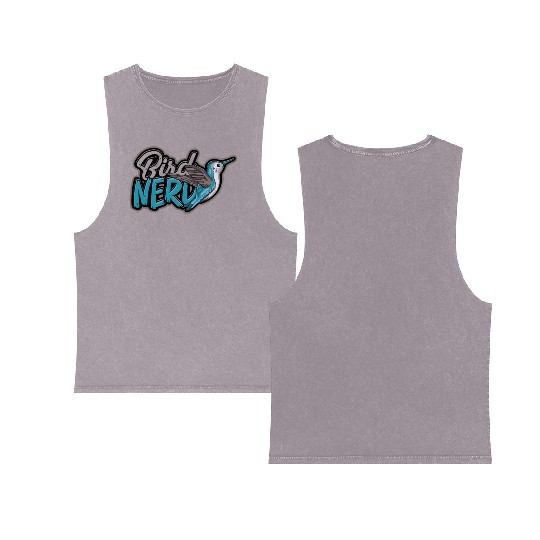 Bird Desig for Birdwatcher Bird Nerd Lover Bird Double Sided Mineral Wash Tank Tops