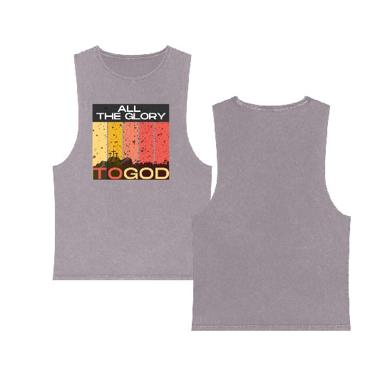 All The Glory to God Double Sided Mineral Wash Tank Tops
