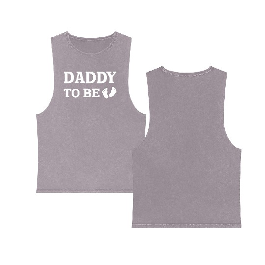 DADDY TO BE Love Ba Double Sided Mineral Wash Tank Tops