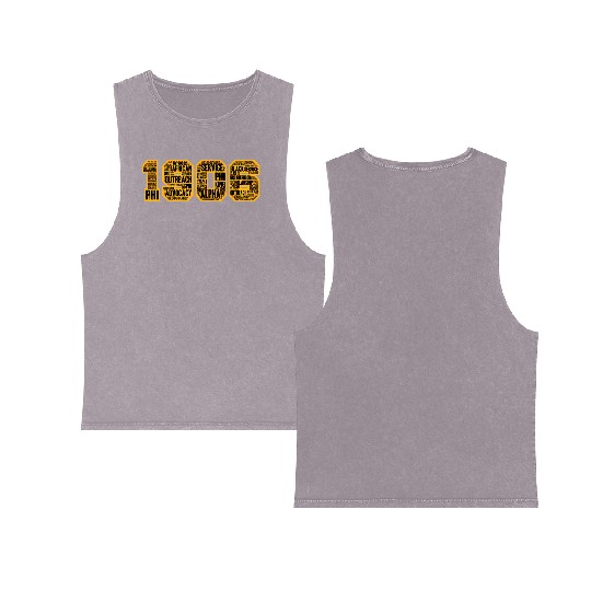 Mens Alpha African Fraternity Hand Sign 1906 Words Double Sided Mineral Wash Tank Tops