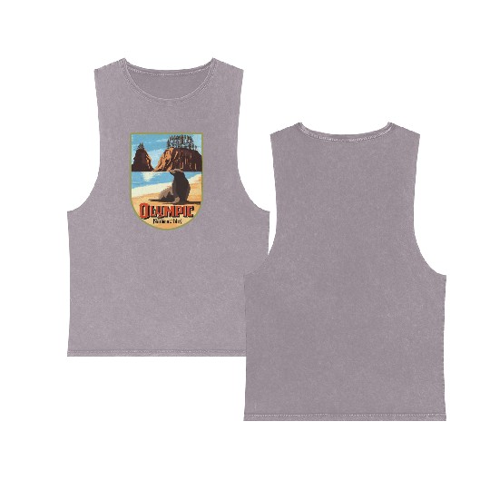 olympic national park Double Sided Mineral Wash Tank Tops