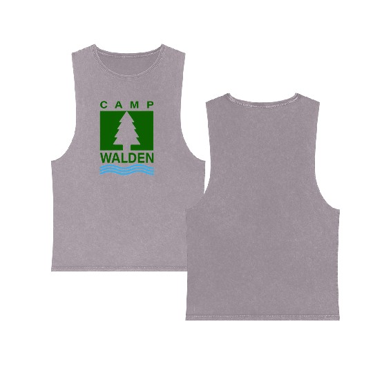 Camp Walden Pocket Summer Camp Double Sided Mineral Wash Tank Tops