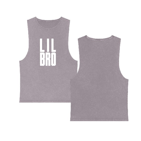 Lil Bro - Siblings Men Kids Adult Fraternity Littl Double Sided Mineral Wash Tank Tops