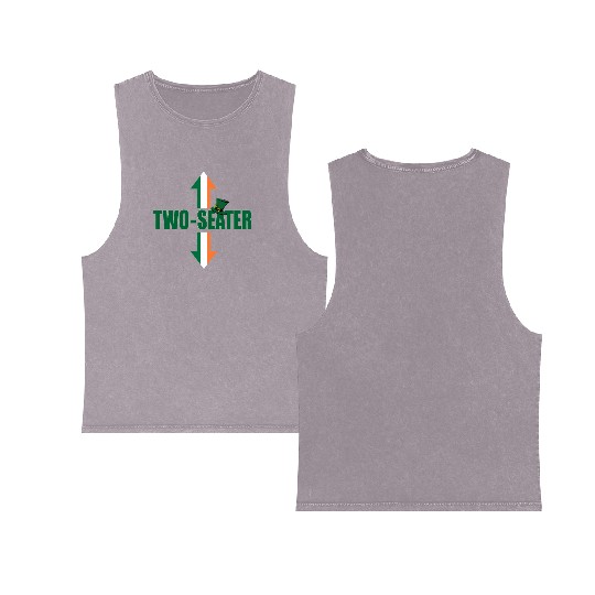 Irish Flag Two Seater Party-Trashy Humor Double Sided Mineral Wash Tank Tops