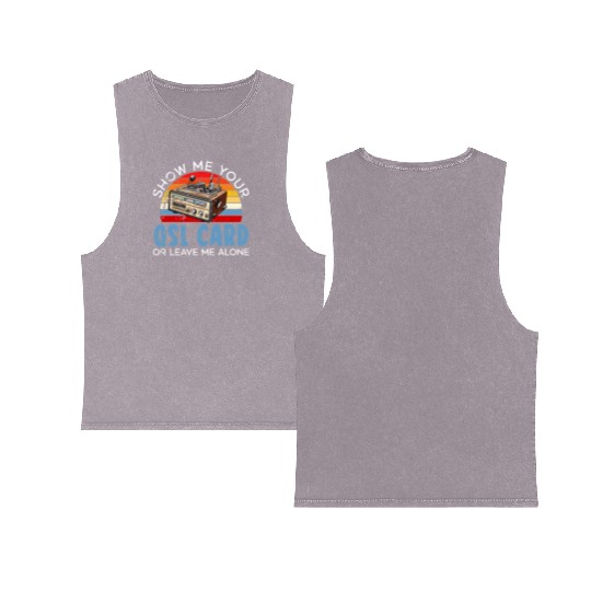 Ham Radio Operator Morse Code Radioactivity Double Sided Mineral Wash Tank Tops