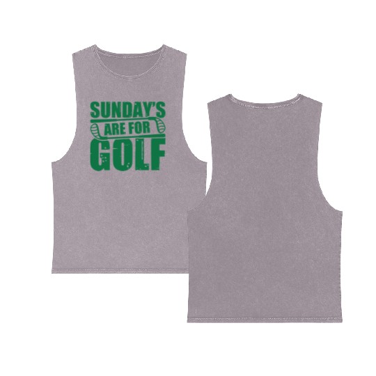 Sunday s Are For Golf Double Sided Mineral Wash Tank Tops
