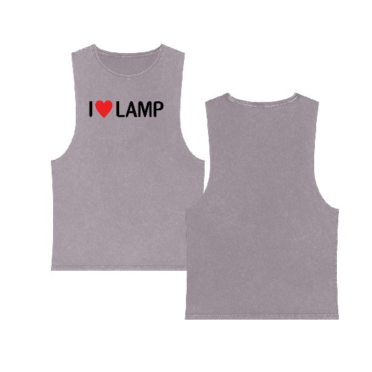 I Love Lamp Double Sided Mineral Wash Tank Tops