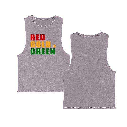Red, Gold & Green Double Sided Mineral Wash Tank Tops