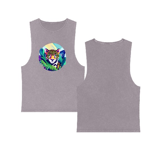 Jaguar in the Tropics Double Sided Mineral Wash Tank Tops