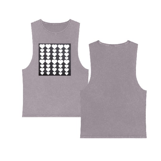 A heart shap Double Sided Mineral Wash Tank Tops