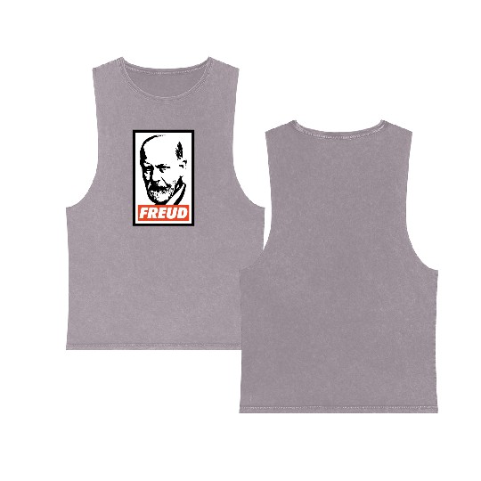 Sigmund Freud Double Sided Mineral Wash Tank Tops