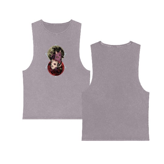 As Above So Below Goat Double Sided Mineral Wash Tank Tops
