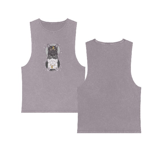 As Above so Below Cat Double Sided Mineral Wash Tank Tops