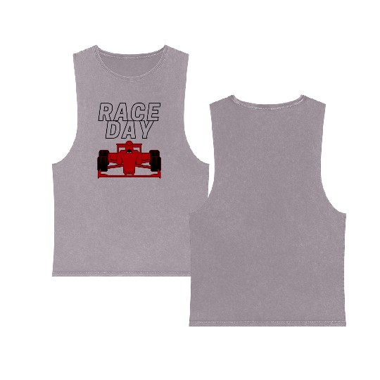 Race Day tumblr Double Sided Mineral Wash Tank Tops