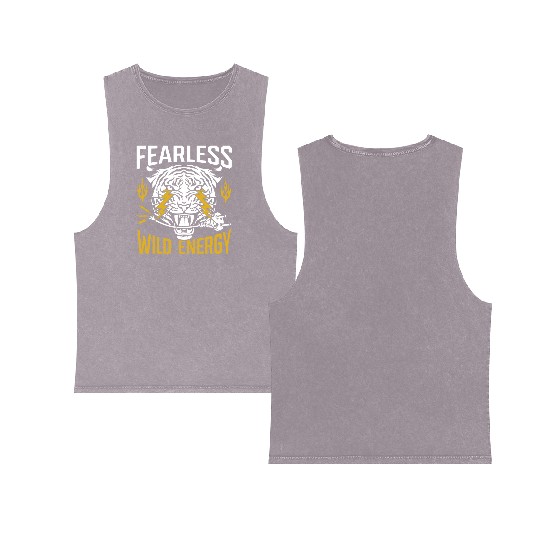 Fearless. Wild energy. Double Sided Mineral Wash Tank Tops