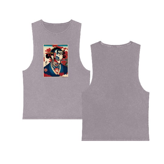 Yakuza Warriors of the Edo Night Double Sided Mineral Wash Tank Tops
