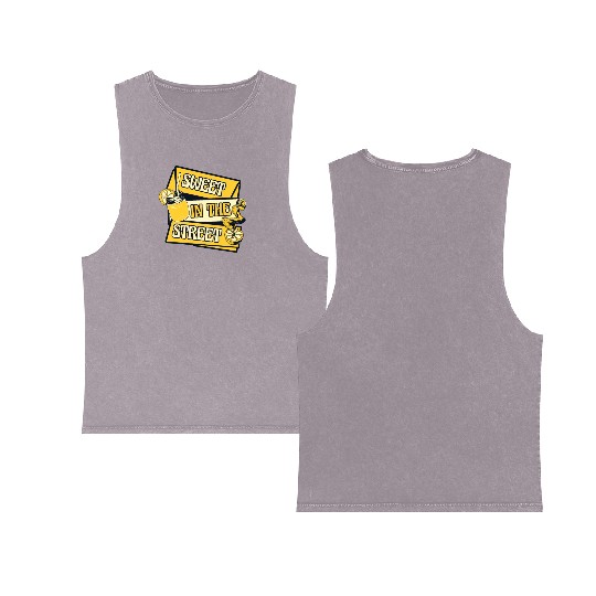 Sweet In The Street Lemon Juice Business Lemonade Double Sided Mineral Wash Tank Tops