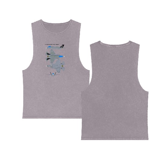 Lockheed Martin F 35B Lightning Double Sided Mineral Wash Tank Tops