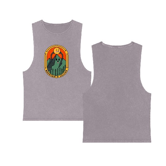 Mountain Is Calling Double Sided Mineral Wash Tank Tops