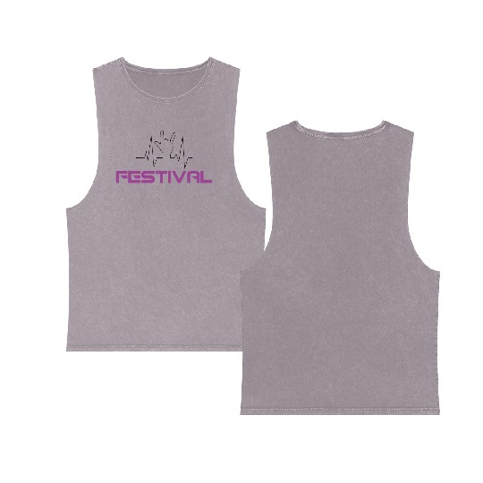 Rock Festival Double Sided Mineral Wash Tank Tops