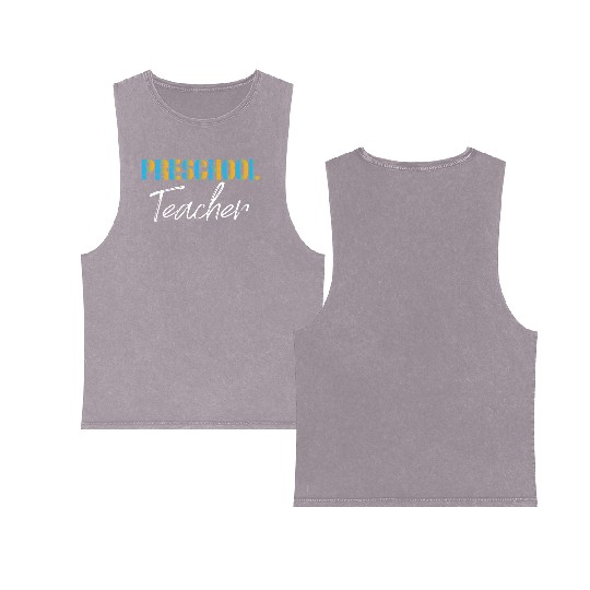 Preschool Teacher Double Sided Mineral Wash Tank Tops