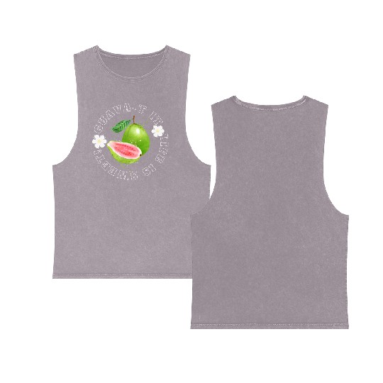 Guava T It Life Is Sweet Double Sided Mineral Wash Tank Tops