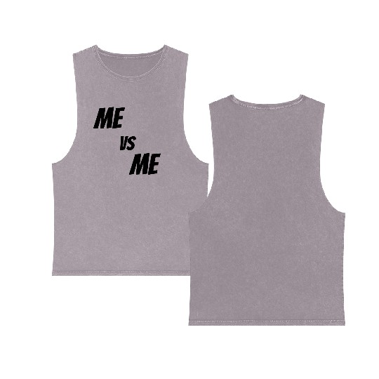 Me vs Me (black) Double Sided Mineral Wash Tank Tops