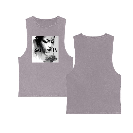 Go in, Zen Buddha Double Sided Mineral Wash Tank Tops