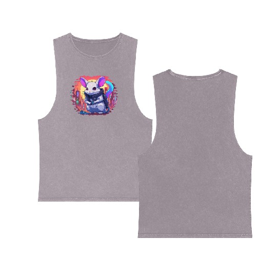 Zephyr // Cyberpunk Chinchilla Double Sided Mineral Wash Tank Tops