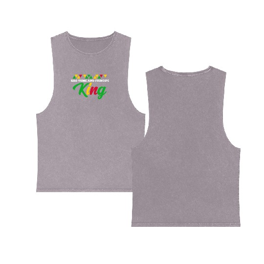 Sao Tome And Principe King Double Sided Mineral Wash Tank Tops