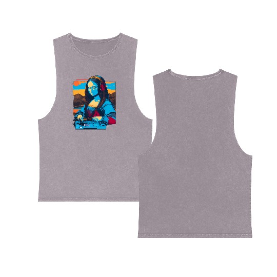Dj Mona Lisa Double Sided Mineral Wash Tank Tops