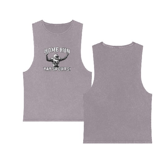 Home Run Football, Yay Sports! Double Sided Mineral Wash Tank Tops