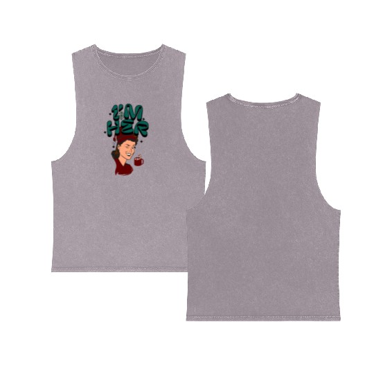 Im Her! Christmas/ Mrs. Claus design Double Sided Mineral Wash Tank Tops