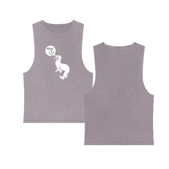 North Sea Pearl Seal Ahoy Gift Double Sided Mineral Wash Tank Tops