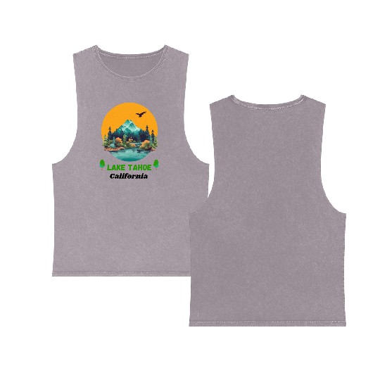 Lake Tahoe California Double Sided Mineral Wash Tank Tops