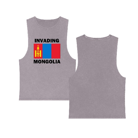 Invading Mongolia Double Sided Mineral Wash Tank Tops