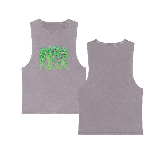 Saint Patrick's Day Paris France Double Sided Mineral Wash Tank Tops