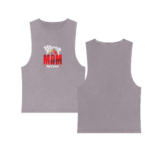 Mom Pit Crew Double Sided Mineral Wash Tank Tops