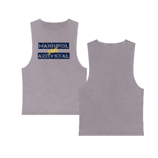Save Azovstal Save Mariupol Ukraine Stefania Double Sided Mineral Wash Tank Tops