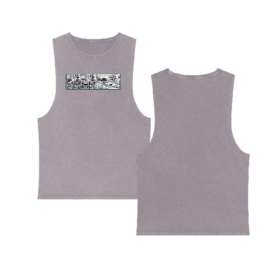 LoveDog Lane Comics Double Sided Mineral Wash Tank Tops