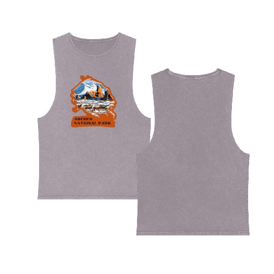 Arches National Park Stickers Double Sided Mineral Wash Tank Tops