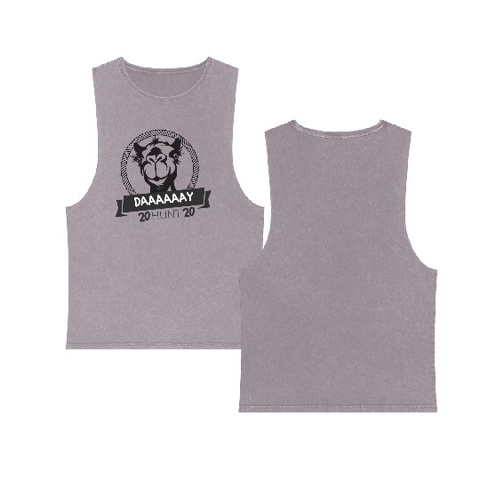 Camel Hunt Hump Day Hunter Hunting Buck Dey Double Sided Mineral Wash Tank Tops