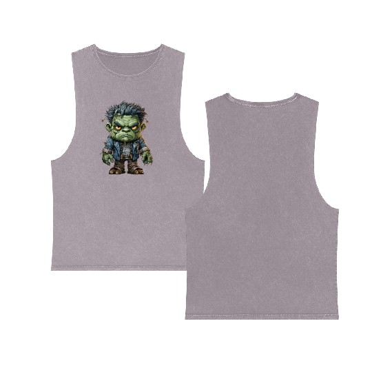 Halloween Frankie's Playful Monster Mash Double Sided Mineral Wash Tank Tops