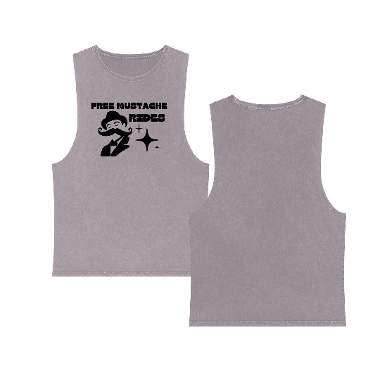 Free Mustache Rides FREE 66 -6 Double Sided Mineral Wash Tank Tops