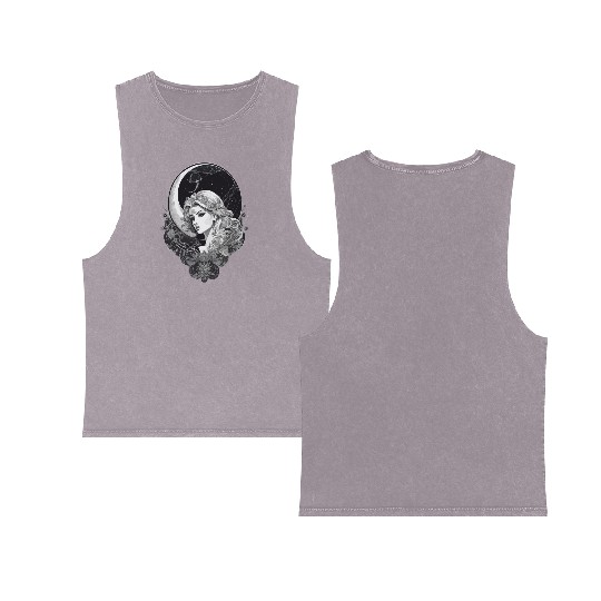 Virgo Tarot Spirituality - Precise Wisdom Double Sided Mineral Wash Tank Tops