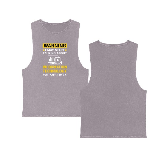 Warning Information Technology Double Sided Mineral Wash Tank Tops